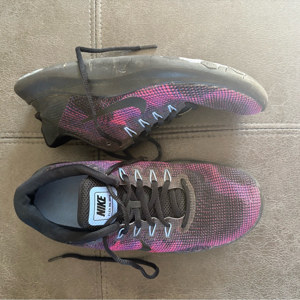 Nike Black and Pink Sneakers
